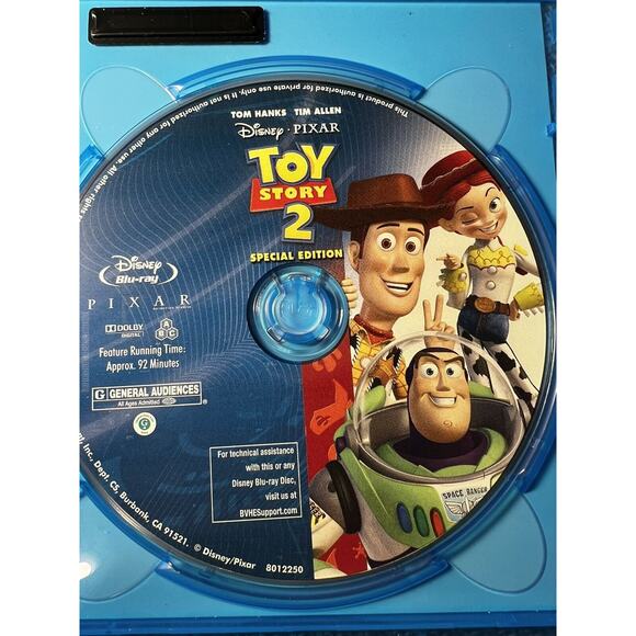Toy Story 2 Special Edition Blu-Ray only--1 disc--with Tom Hanks and Tim Allen - Picture 3 of 4